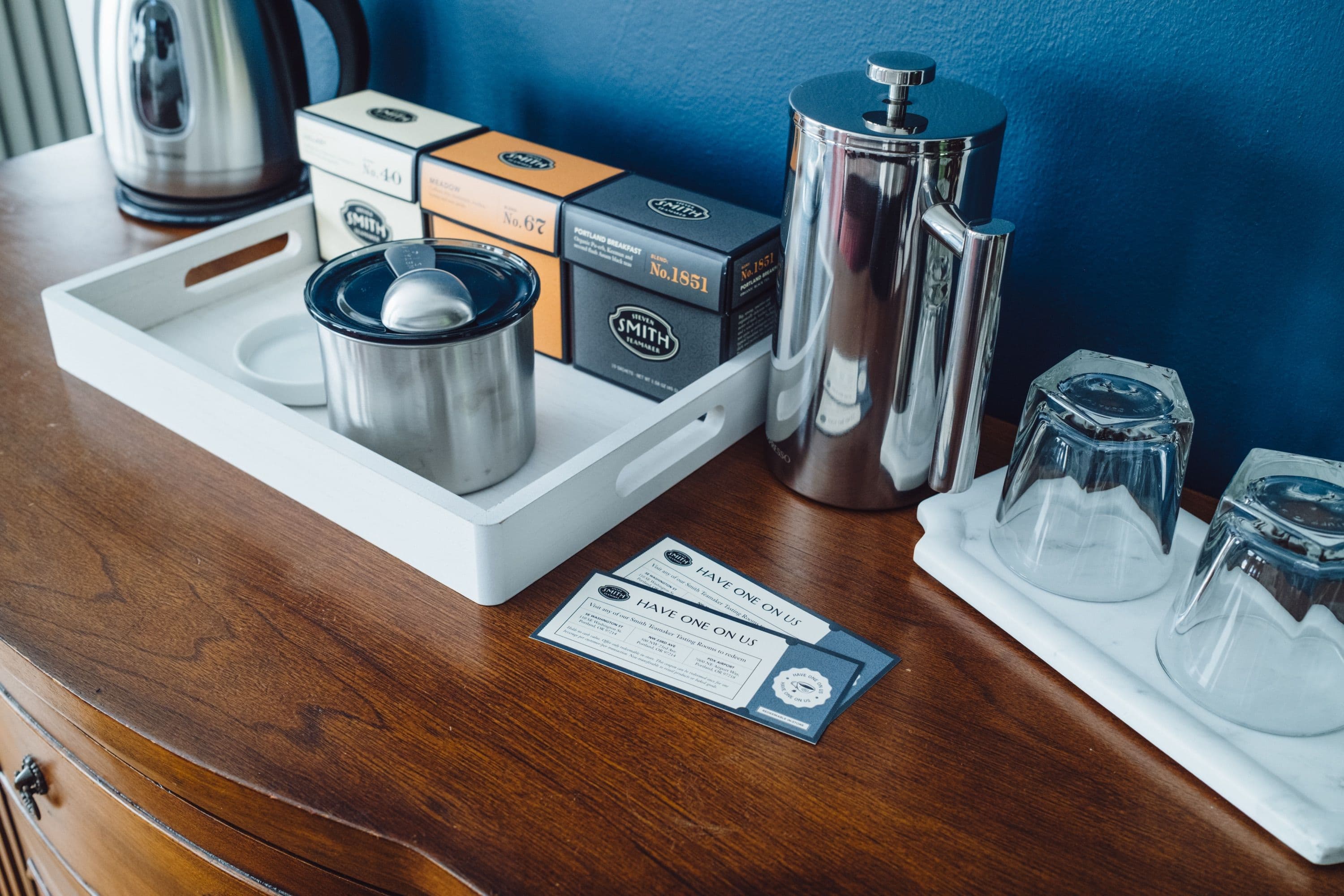 Small extras, waiting when you arrive.